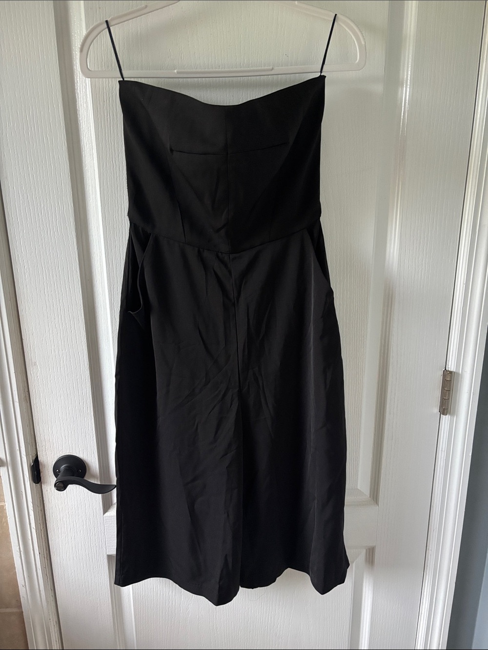 Jumpsuits classic black strapless with pockets